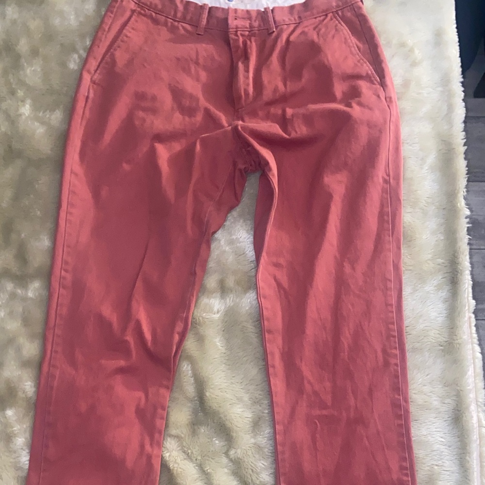 J. Crew Men's Coral-Red Cotton Chinos